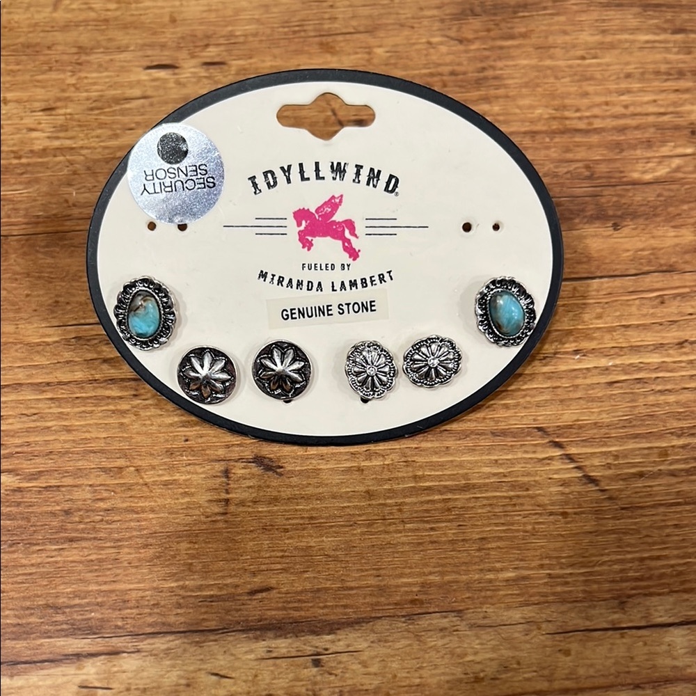 Idyllwind Silver and Turquoise Stud Earrings